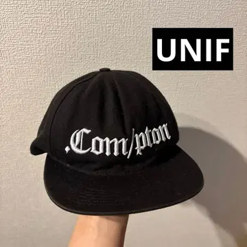 UNIF 유니프 캡 자수 로고 블랙 스냅백