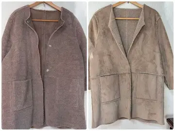 H&M 리버서블 하프 자켓 코트 보아 코트 무스탕 코트