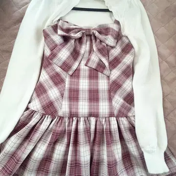 에블린 리본 볼레로 원피스 핑크