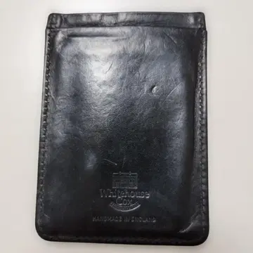 화이트하우스 콕스 블랙 가죽 카드 케이스