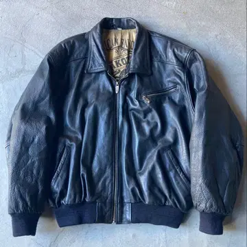 90s DAKOTA 레더 봄버 자켓 짧은 기장 L vintage