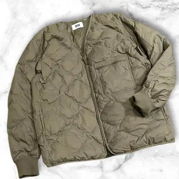 인기 UNIQLO U 유니클로 남녀 공용 리사이클 다운 자켓 카키