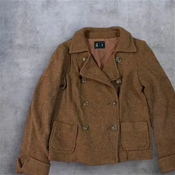 두지엠 클라세 울 100% 더블 브레스트 자켓 브라운