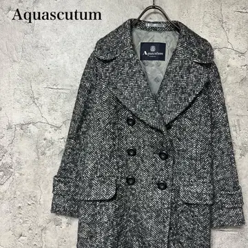 [ 초인기 ] Aquascutum 더블 체스터 코트 알파카 혼방 새상품급