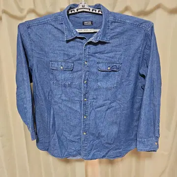 STYLAND 데님 블루 긴팔 셔츠