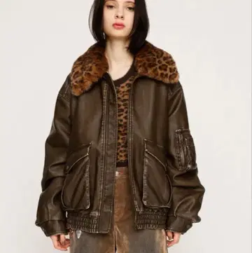 SLY WASHED PUFFER 워시드 퍼 블루종 브라운