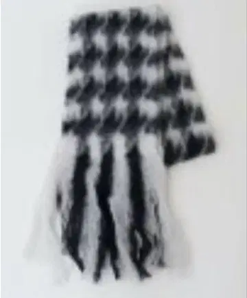 만타스 에스카라이 하운드투스 패턴 (화이트 x 블랙) 머플러