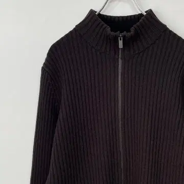 유니클로+J 미들 게이지 풀 집업 니트 스웨터 드라이버즈 니트