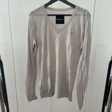 라이트 그레이 V넥 스웨터 사이즈 46