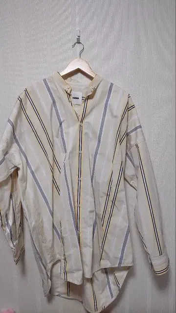 JIL SANDER 질 샌더 스트라이프 만다린 긴팔 셔츠