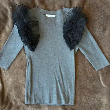 Mystrada 그레이 리브 니트 상의 38