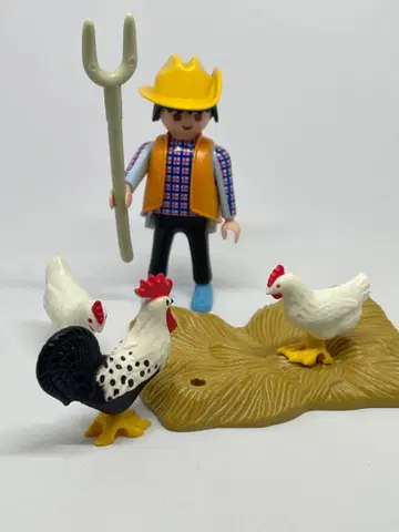 플레이모빌 농부와 닭 세트