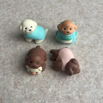 토이 푸들 가챠가챠 4점 묶음 판매