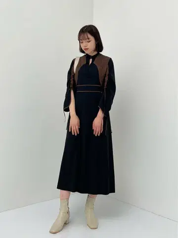 블라우스 x 쟈켓 카세트 멀티 웨이 원피스