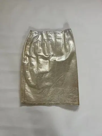 골드 메탈릭 타이트 스커트 vintage