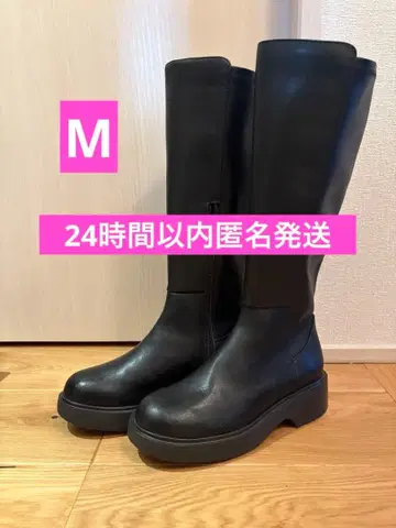 GU 금기 울트라 스트레치 콤비네이션 롱 부츠+E M 블랙