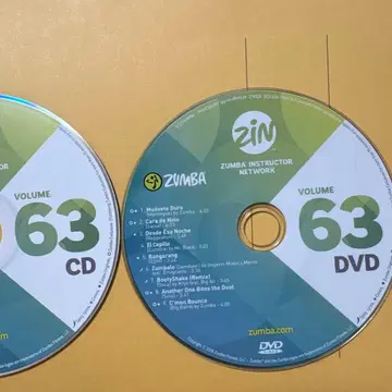 ZUMBA ZIN63 CD와 DVD