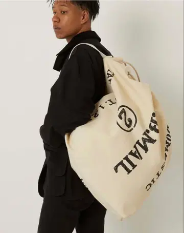 BLUE BLUE 폴리에스테르 캔버스 B.B.MAIL 런드리 백