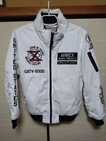 AVIREX GATV-500S 화이트 블루종 자켓