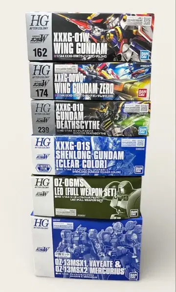 HG W계 건담 프라모델 묶음 판매