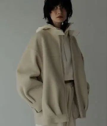 ETRE TOKYO 에트레토쿄 리버서블 보아 블루종 S 아이보리