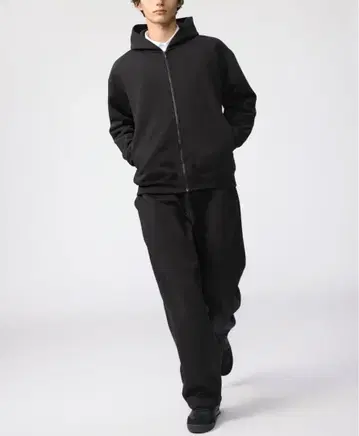 [ 새상품 ] UNIQLO 맨투맨 와이드 팬츠 블랙 M