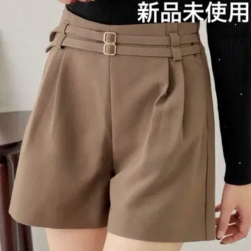 [셋업 가능] 더블 벨트 큐롯 숏팬츠