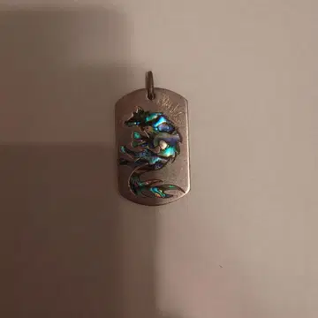 드래곤 디자인 실버 10M 메탈 택 목걸이