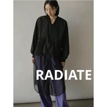 [택 포함 새상품] RADIATE 메쉬 레이어드 지퍼 블루종 야마다야