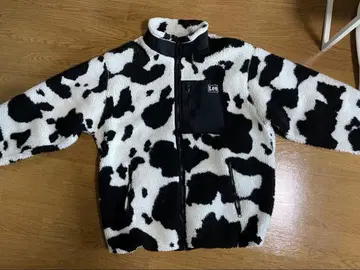 소 패턴 플리스 자켓