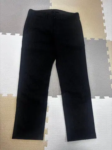 블랙 슬랙스 울 혼방