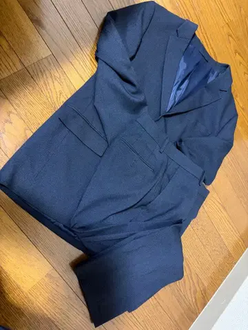 PLST 슬랙스 팬츠 자켓 셋업 M 네이비