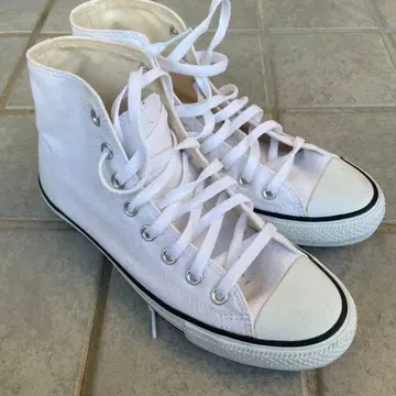 CONVERSE 화이트 하이컷 스니커즈