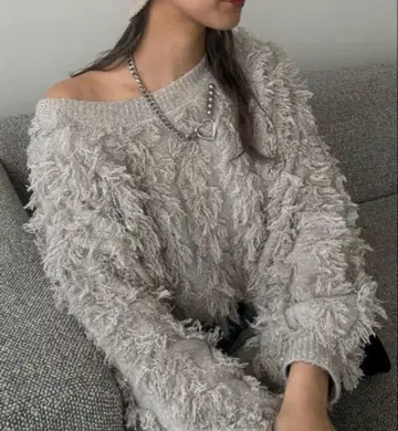 JEANASIS 라메 컷 자카드 숏 풀오버