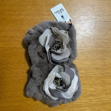 모카 그레이 퍼 장갑