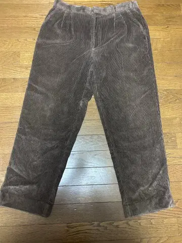 브라운 코듀로이 스트레이트 팬츠