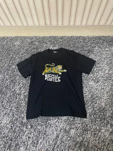 바이시클 커피 호랑이 디자인 T셔츠 L 사이즈