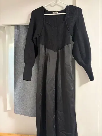 FRAY I.D 블랙 롱 원피스