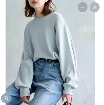 워셔블 TEXBRID 크루 풀오버 저널 스탠다드 블루