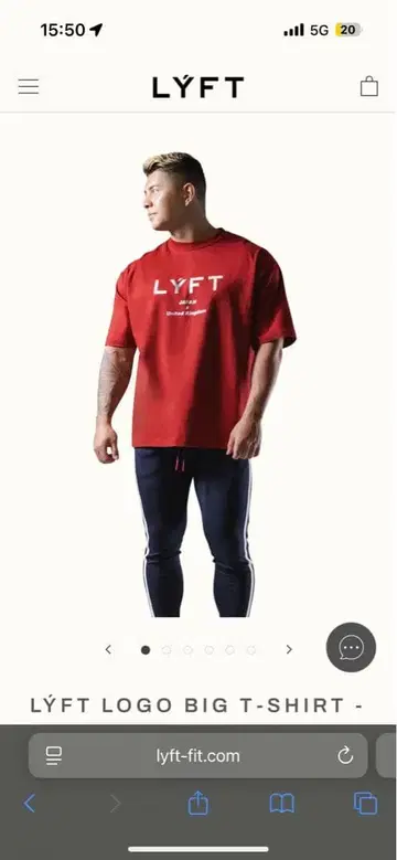 [ 새상품 미사용 ] LYFT LOGO BIG T-SHIRT 레드