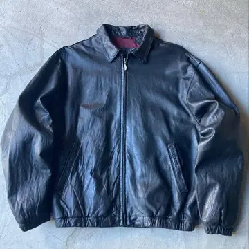 90s 가죽 스윙탑 지퍼 가죽 L vintage