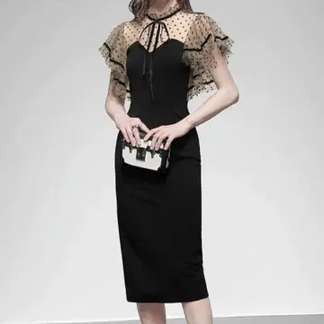 도트 무늬 리본 원피스 S 드레스 파티 포멀 새상품