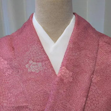 옷감 에도 코몬 차분한 핑크색 폴리에스테르