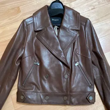 천연 가죽 라이더 자켓 그레이스 콘티넨탈 36