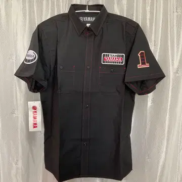 TEAM YAMAHA 레이싱 피트 크루 셔츠 블랙