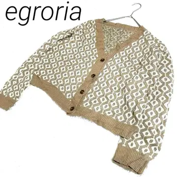 egroria 다이아몬드 무늬 가디건 니트 소재 멋짐