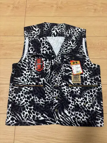토라잇치 표범 무늬 베스트 미사용 L 사이즈