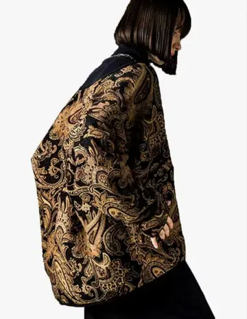 antiqua 페이즐리 무늬 자카드 자켓