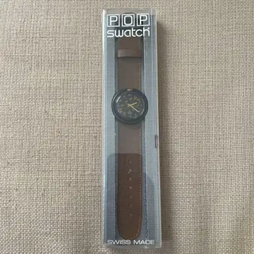Swatch POP 손목시계 블랙/브라운