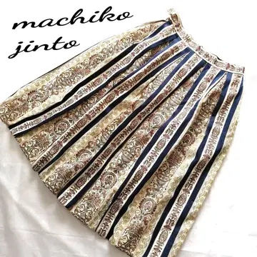 마치진트 스커트 박스 플리츠 무릎 기장 레트로